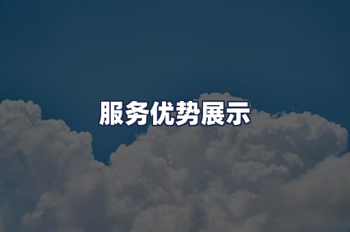 服务优势展示